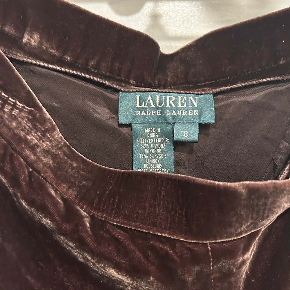 Lauren Ralph Lauren Chocolate Velvet Pants